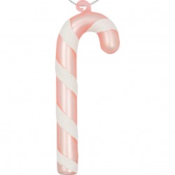 Christmas ornament Candy cane pale pink