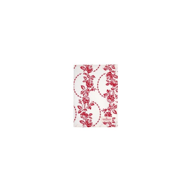 Tea towel Fleur red