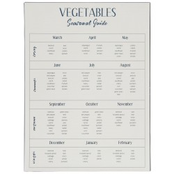 Metallschild Vegetables Seasonal Guide