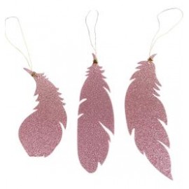 Feather PPC rose w/shimmer set of 6